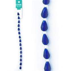 AussieSuperStore Jewellery Making Supplies Blue Strung Beads Glass Teardrop Facet 11mm (in 7 colors) Strung Bead Glass Teardrop Facet 11mm | Jewellery Making Beads 9323823178598 BBS2014192